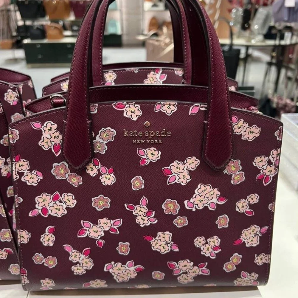 Kate Spade Tinsel Satchel Bag with floral print - Picture 4 of 5